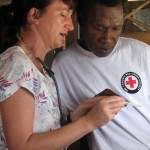 Dr Fiona with Jif Starky at Avock Aid Post
